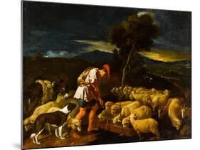 Jacob Watering Laban's Sheep before Peeled Branches, c.1612-1622-Pedro Orrente-Mounted Giclee Print