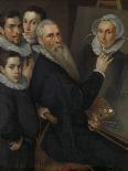 Self- Portrait of the Painter with His Family,-Jacob Willemsz Delff I-Mounted Art Print