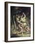 Jacob Wrestles with the Angel-Eugene Delacroix-Framed Giclee Print