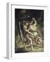 Jacob Wrestles with the Angel-Eugene Delacroix-Framed Giclee Print