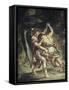 Jacob Wrestles with the Angel-Eugene Delacroix-Framed Stretched Canvas