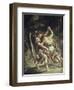 Jacob Wrestles with the Angel-Eugene Delacroix-Framed Giclee Print