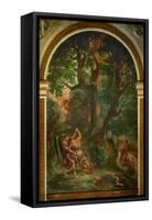 Jacob Wrestling with the Angel, 1850-Eugene Delacroix-Framed Stretched Canvas