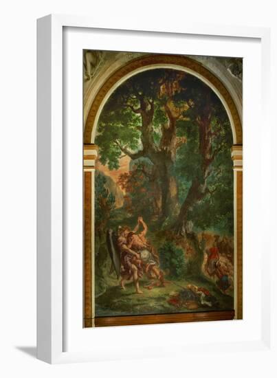 Jacob Wrestling with the Angel, 1850-Eugene Delacroix-Framed Giclee Print