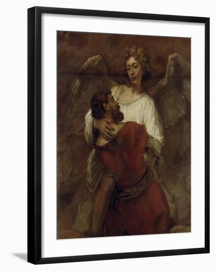 Jacob Wrestling with the Angel, about 1659/60-Rembrandt van Rijn-Framed Giclee Print