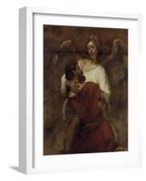 Jacob Wrestling with the Angel, about 1659/60-Rembrandt van Rijn-Framed Giclee Print