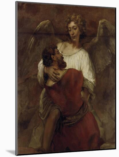 Jacob Wrestling with the Angel, about 1659/60-Rembrandt van Rijn-Mounted Giclee Print
