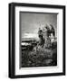 Jacob Wrestling with the Angel. Engraving.-null-Framed Premium Giclee Print