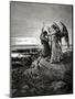 Jacob Wrestling with the Angel. Engraving.-null-Mounted Giclee Print