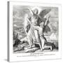 Jacob wrestling with the angel, Genesis-Julius Schnorr von Carolsfeld-Stretched Canvas
