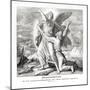 Jacob wrestling with the angel, Genesis-Julius Schnorr von Carolsfeld-Mounted Giclee Print