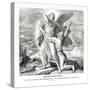 Jacob wrestling with the angel, Genesis-Julius Schnorr von Carolsfeld-Stretched Canvas