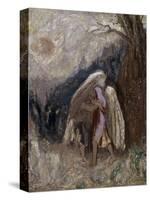 Jacob Wrestling with the Angel-Odilon Redon-Stretched Canvas