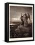 Jacob Wrestling with the Angel-Gustave Dore-Framed Stretched Canvas