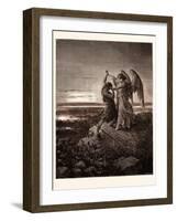 Jacob Wrestling with the Angel-Gustave Dore-Framed Giclee Print