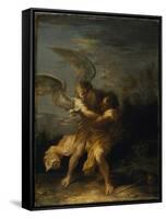 Jacob Wrestling with the Angel-Salvator Rosa-Framed Stretched Canvas