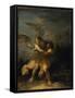 Jacob Wrestling with the Angel-Salvator Rosa-Framed Stretched Canvas