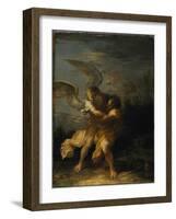 Jacob Wrestling with the Angel-Salvator Rosa-Framed Giclee Print