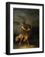 Jacob Wrestling with the Angel-Salvator Rosa-Framed Giclee Print