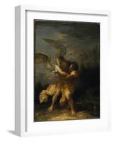 Jacob Wrestling with the Angel-Salvator Rosa-Framed Giclee Print