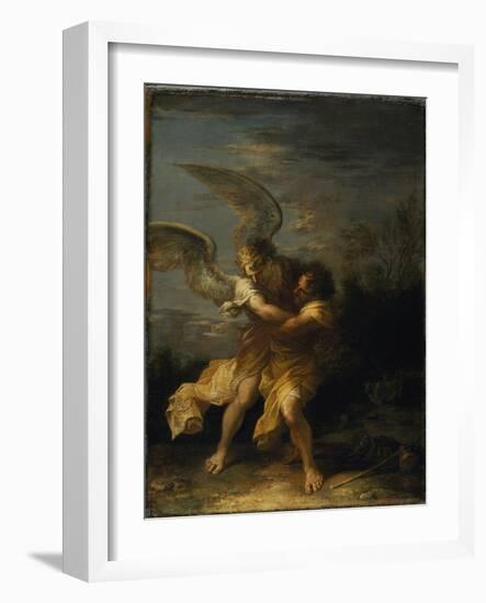 Jacob Wrestling with the Angel-Salvator Rosa-Framed Giclee Print