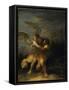 Jacob Wrestling with the Angel-Salvator Rosa-Framed Stretched Canvas