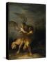 Jacob Wrestling with the Angel-Salvator Rosa-Stretched Canvas