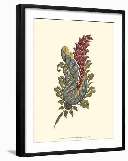 Jacobean Leaf IV-null-Framed Art Print