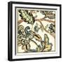 Jacobean Tile II-Chariklia Zarris-Framed Art Print