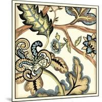 Jacobean Tile II-Chariklia Zarris-Mounted Art Print