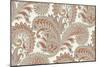 Jacobian Paisley Pattern-Marielle Grey-Mounted Art Print