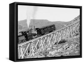 Jacobs Ladder, Mt. Washington Ry., White Mts., New Hampshire-null-Framed Stretched Canvas