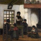 Interior with Cradle (Oil on Canvas)-Jacobs Smits-Giclee Print