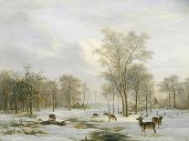 Winter Landscape-Jacobus Abels-Stretched Canvas