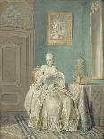 Young Girl Embroidering (Oil on Canvas)-Jacobus Buys-Laminated Giclee Print