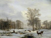 A Winter Landscape-Jacobus-Theodorus Abels-Stretched Canvas