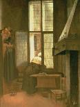 An Old Man Seated before a Window, Reading, 1653 or 1655-Jacobus Vrel-Framed Giclee Print