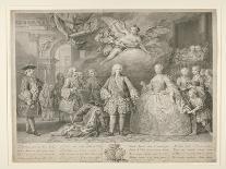 Ferdinand VI and queen Maria Barbara of Braganza with Scarlatti and the Italian castrato Farinelli-Jacopo Amigoni-Giclee Print