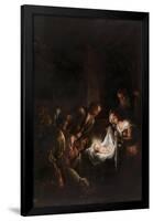 Jacopo Bassano / 'The Adoration of the Shepherds', 16th century, Italian School, Oil on panel, 6...-JACOPO BASSANO-Framed Poster