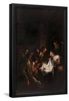 Jacopo Bassano / 'The Adoration of the Shepherds', 16th century, Italian School, Oil on panel, 6...-JACOPO BASSANO-Framed Poster