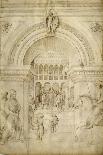 La Flagellation du Christ, à l'intérieur d'une architecture de palais vénitien-Jacopo Bellini-Giclee Print