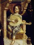 Angel with Musical Instrument, Detail from Madonna and Child Enthroned with Angel-Jacopo D'Ilario Loschi-Giclee Print