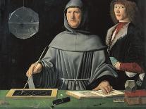 Portrait of Fra Luca Pacioli with a Pupil-Jacopo de'Barbari-Framed Stretched Canvas