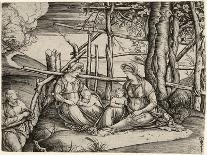 Grande Pianta Prospettica - Venice, C.1500 (Engraving) (Middle Section)-Jacopo De' Barbari-Framed Giclee Print