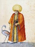 Turkish Man with Flamingo-Jacopo Ligozzi-Giclee Print