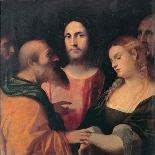 Christ and the Woman Taken in Adultery, 1525-1528-Jacopo Palma Il Vecchio the Elder-Giclee Print