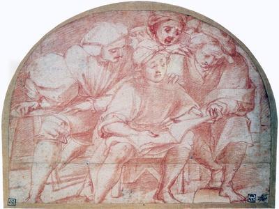 'Four Courtiers', c1514-1557. Artist: Jacopo Pontormo