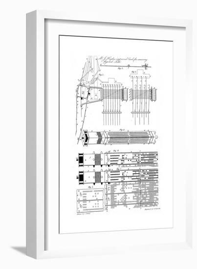 Jacquard Card for Silk Weaving-Science Source-Framed Giclee Print