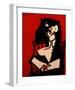 Jacqueline a Mantille Sur Fond Rouge-Pablo Picasso-Framed Art Print