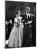 Jacqueline Bouvier in Gorgeous Battenberg Wedding Dress with Her Husband Sen. John Kennedy-Lisa Larsen-Mounted Photographic Print